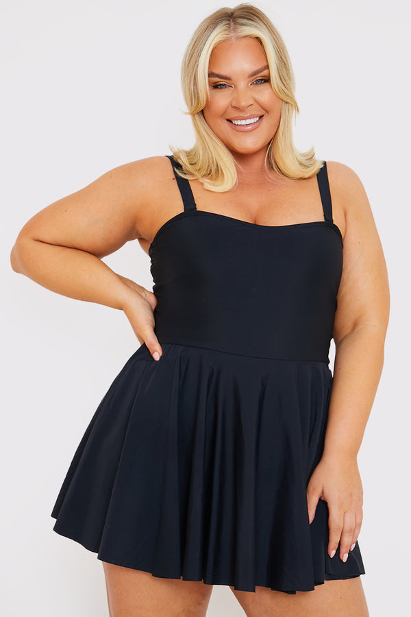 in the style In the Style Control Swim Dress Black