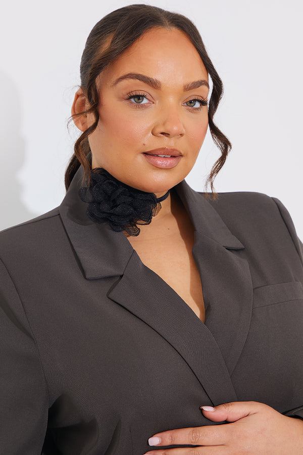in the style In The Style Corsage Choker Black