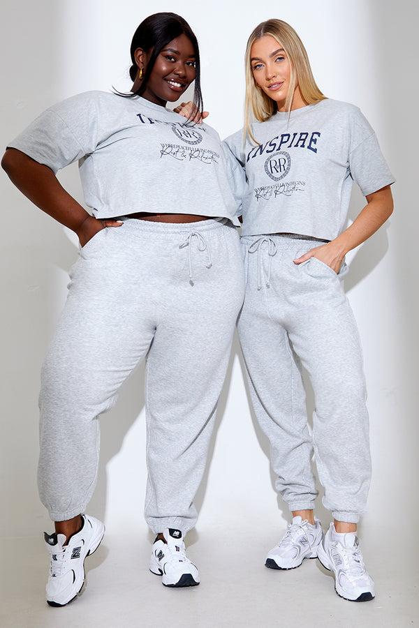 in the style In the Style Cuffed Joggers Grey