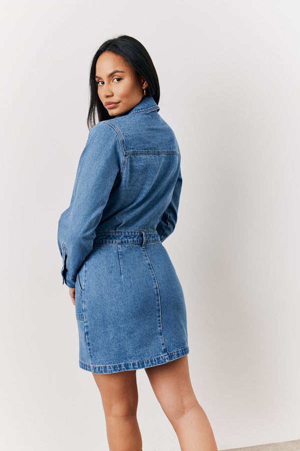 In The Style In The Style Denim Mini Dress Denim