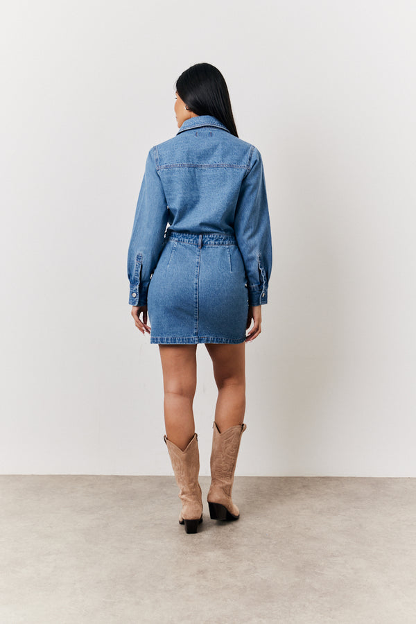 In The Style In The Style Denim Mini Dress Denim