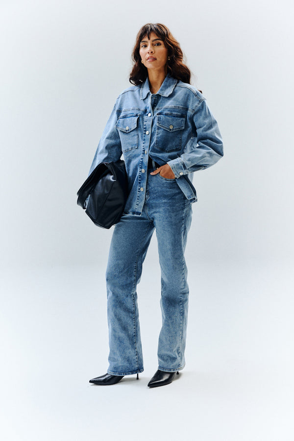 in the style In The Style Denim Shirt Blue