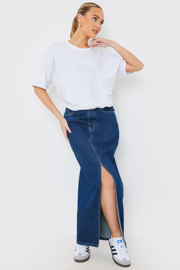 In The Style In The Style Emroidered T-Shirt White