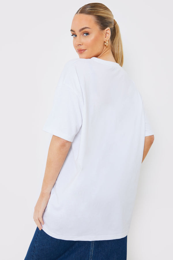 In The Style In The Style Emroidered T-Shirt White