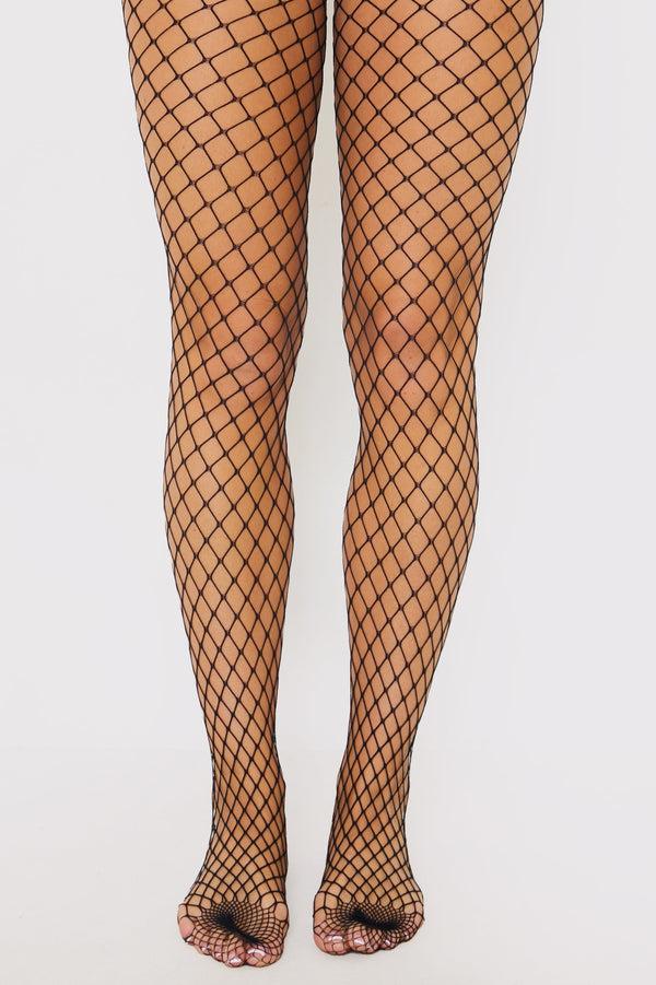 in the style In The Style Fishnet Tights Black