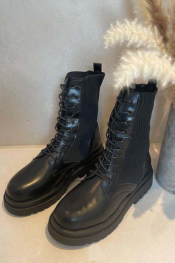 In The Style In The Style Lace Up Boots Black