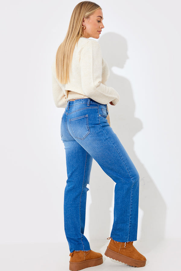 In The Style In The Style Mom Jeans Indigo