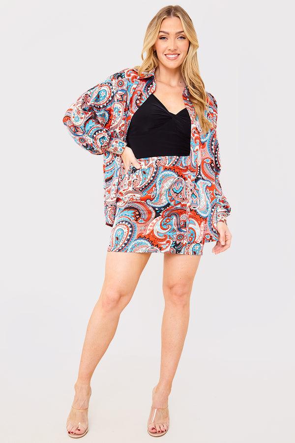 In The Style In The Style Paisley Print Shirt Red