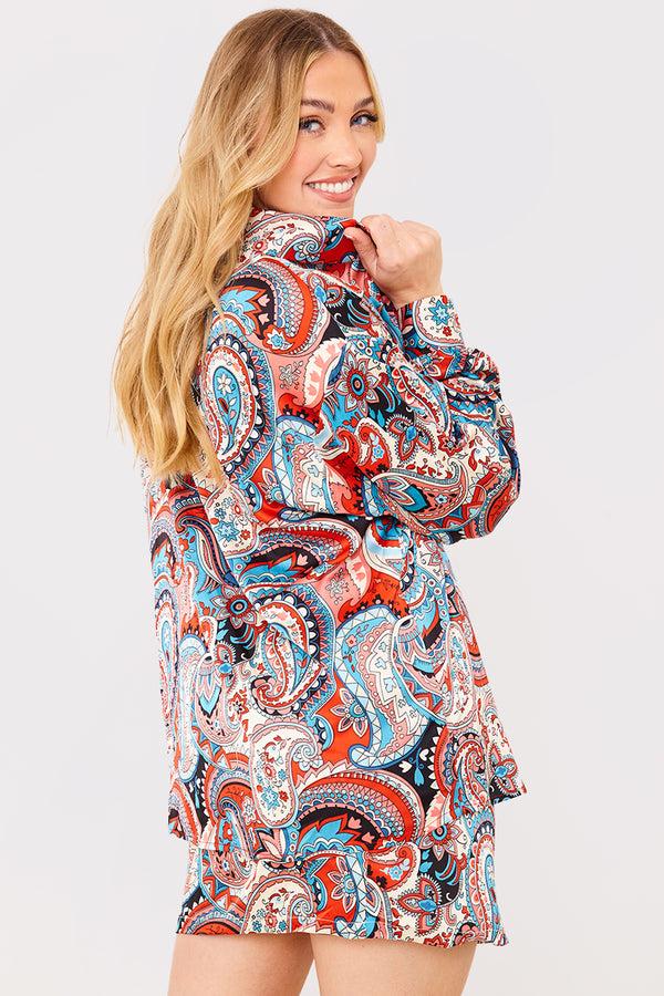 In The Style In The Style Paisley Print Shirt Red