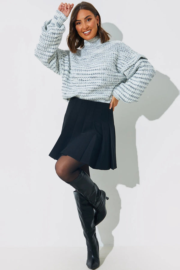 In The Style In The Style Pleated Mini Skirt Black