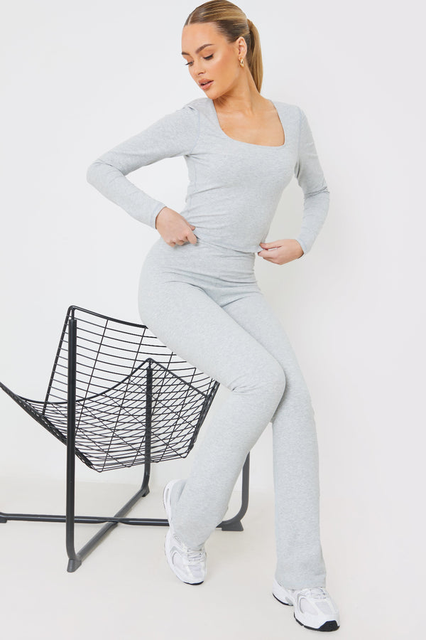 In The Style In The Style Premium Jersey Top Grey