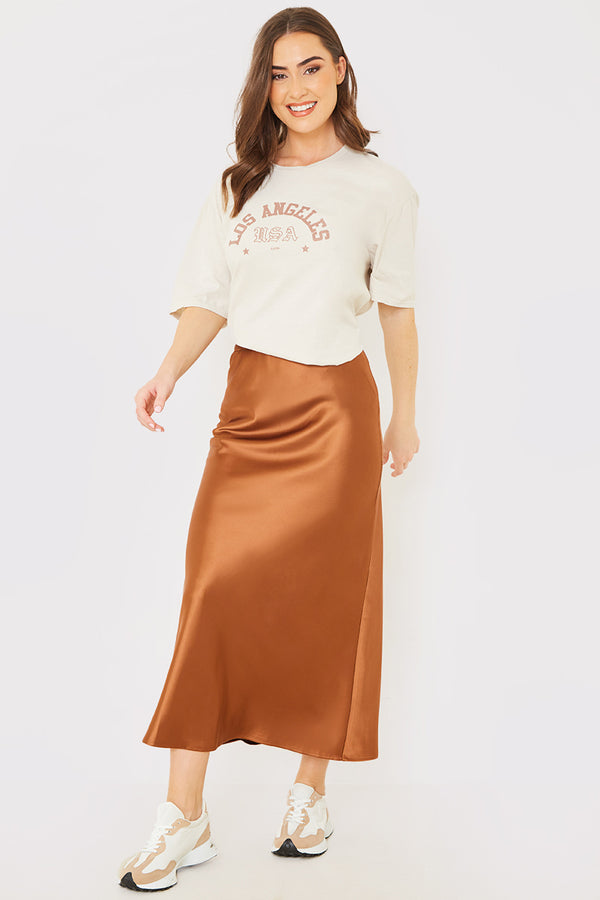 In The Style In The Style Printed T-Shirt Stone