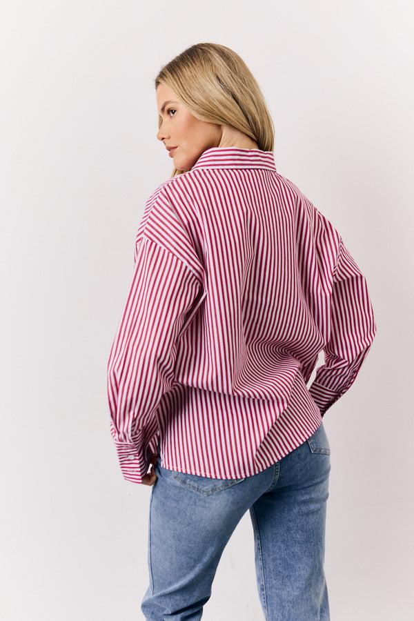 In The Style In The Style Red Stripe Shirt Red