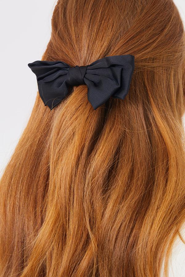 In The Style In The Style Satin Hair Bow Black