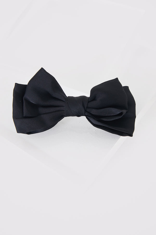 In The Style In The Style Satin Hair Bow Black