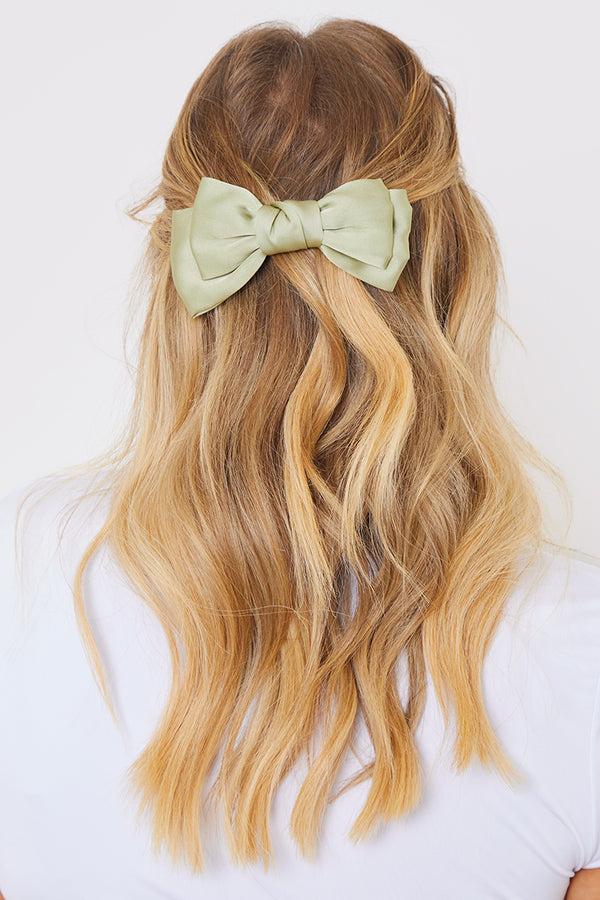 In The Style In The Style Satin Hair Bow Green