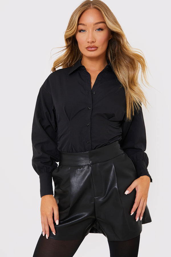 in the style In the Style Shirt Bodysuit Black