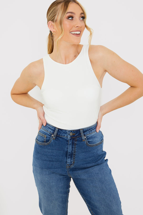 In The Style In The Style Slinky Bodysuit White