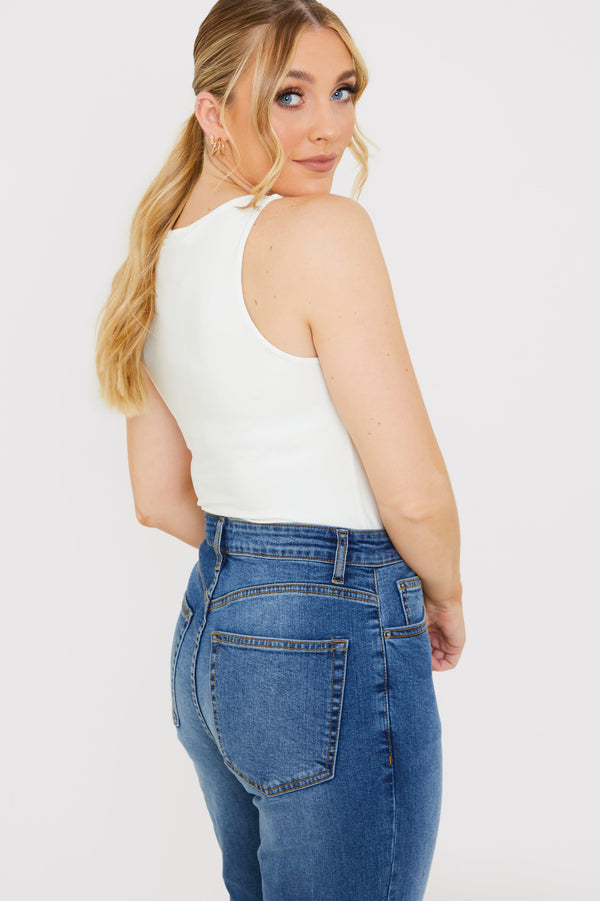 In The Style In The Style Slinky Bodysuit White