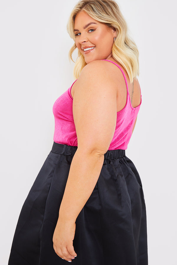 In The Style In The Style Slinky Strappy Top Pink