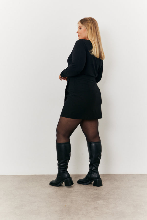 In The Style In The Style Square Neck Top Black