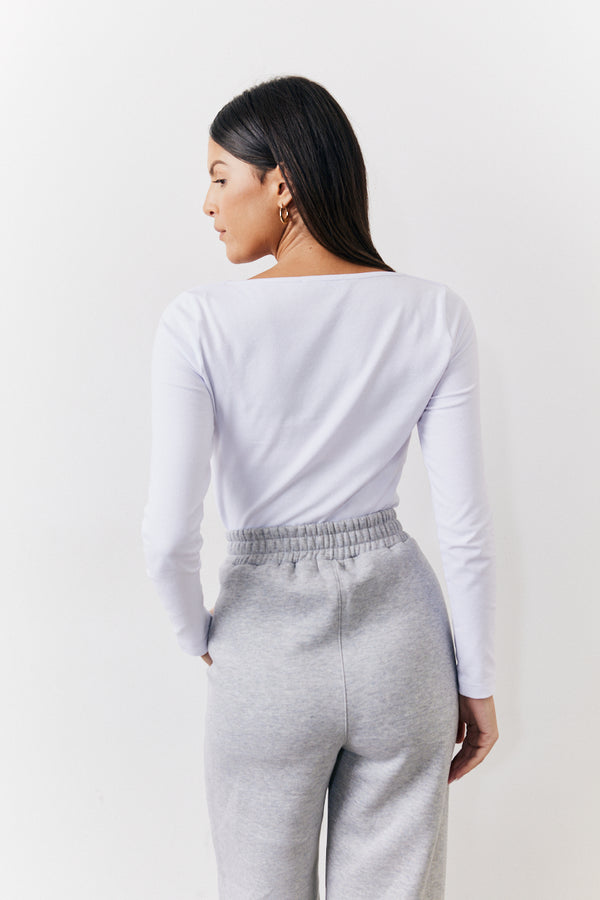 In The Style In The Style Square Neck Top White