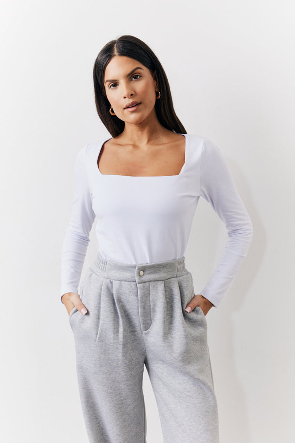 in the style In the Style Square Neck Top White