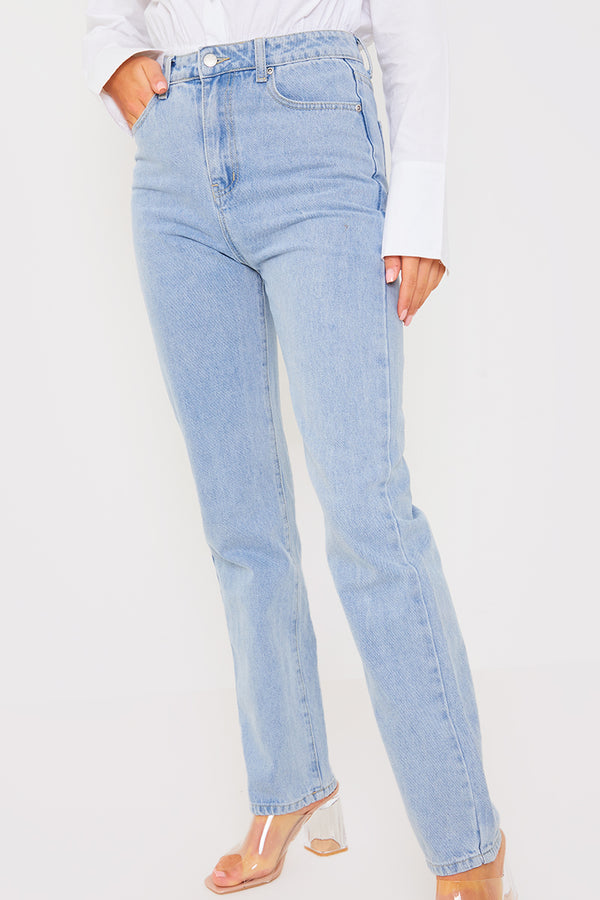 In The Style In The Style Straight Leg Jeans Blue