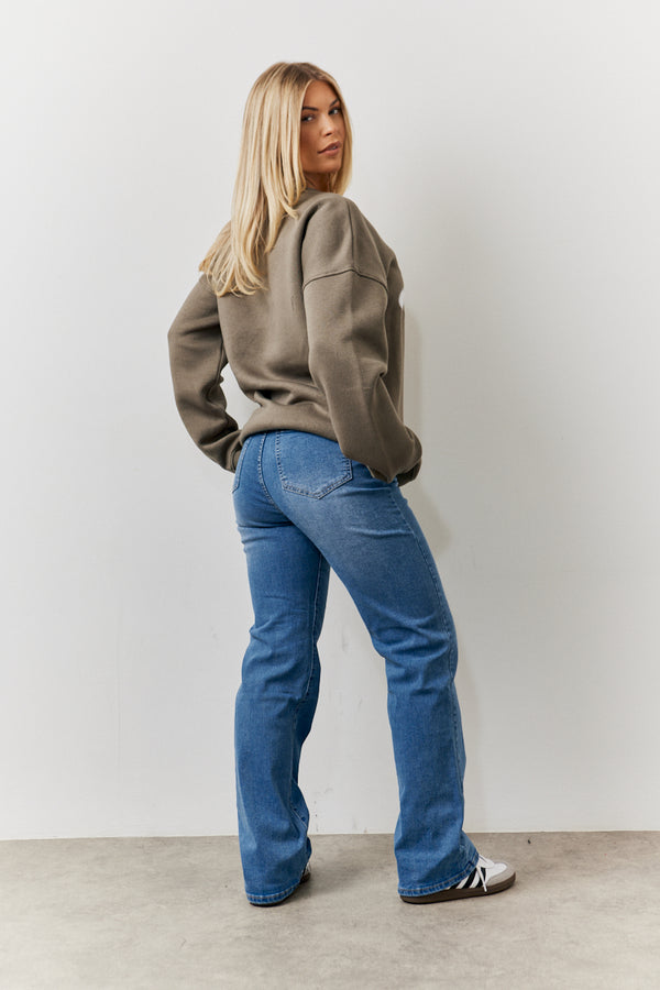 In The Style In The Style Straight Leg Jeans Blue