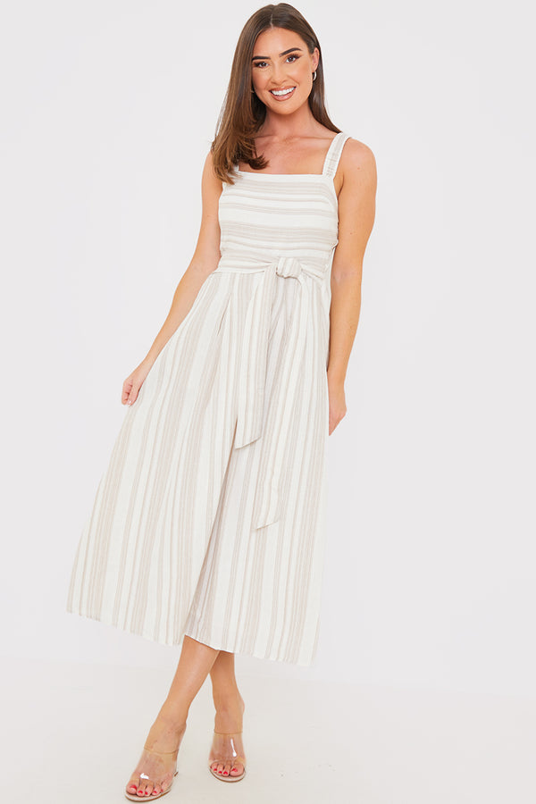 in the style In the Style Stripe Midi Dress Stone