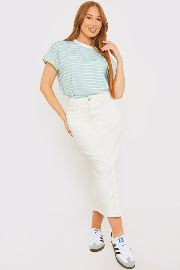 In The Style In The Style Stripe T-Shirt Green