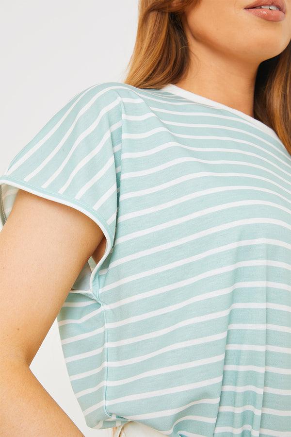 In The Style In The Style Stripe T-Shirt Green