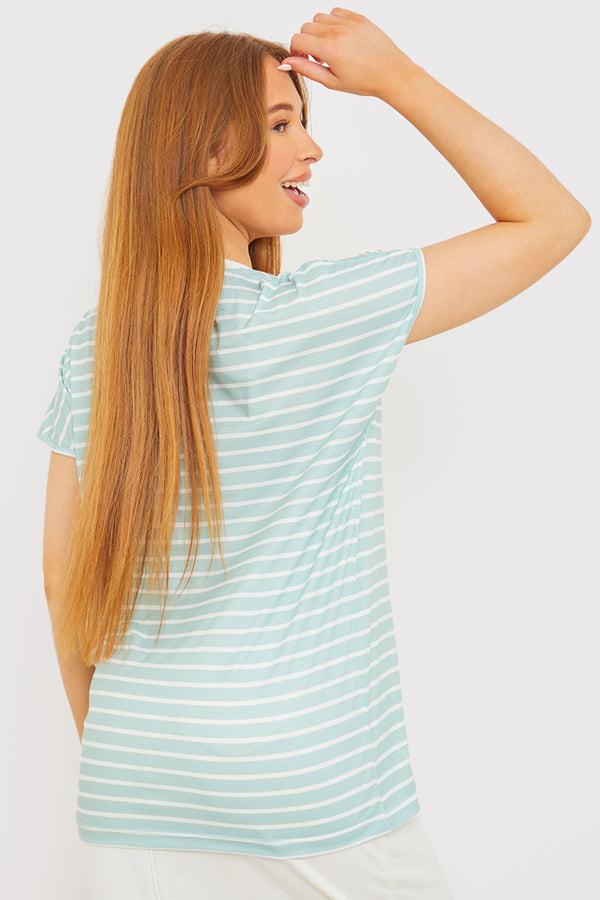 In The Style In The Style Stripe T-Shirt Green