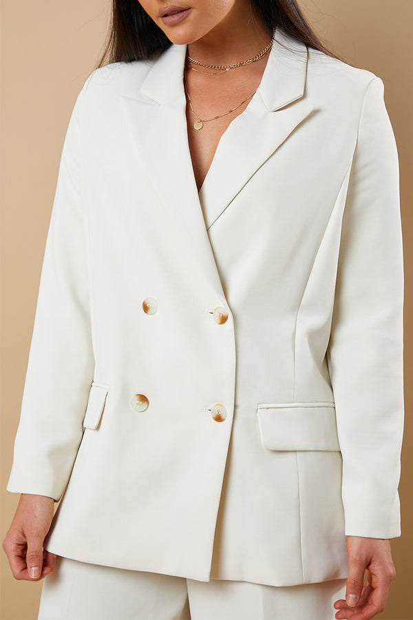 In The Style In The Style Tailored Blazer Cream