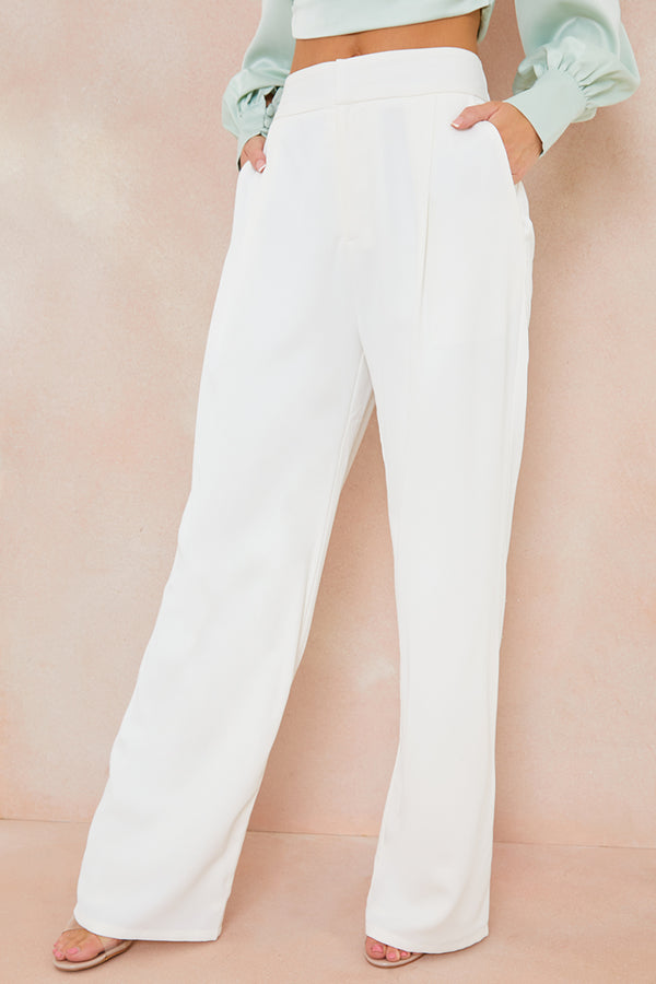 In The Style In The Style Tailored Trousers White