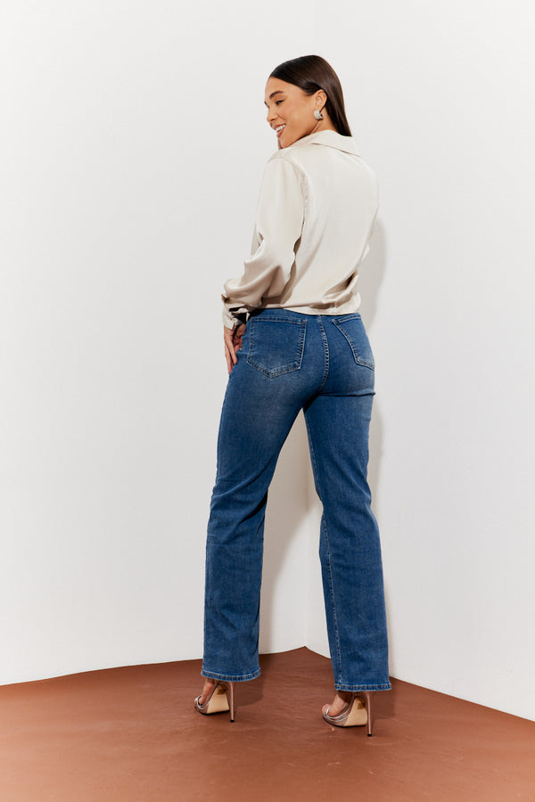 In The Style In The Style Tie Front Shirt Cream