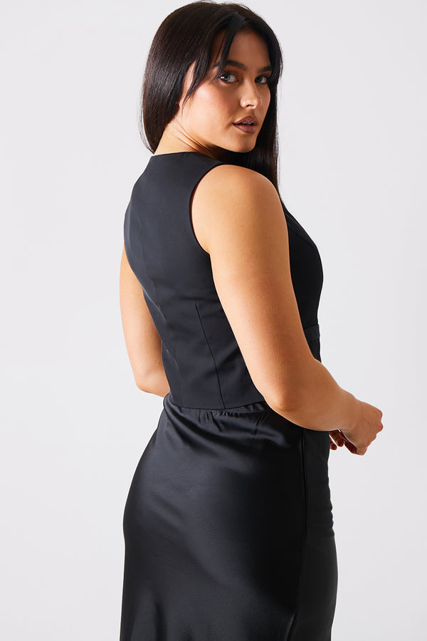 In The Style In The Style Waistcoat Black