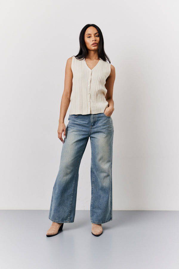 in the style In The Style Wide Leg Jeans Denim