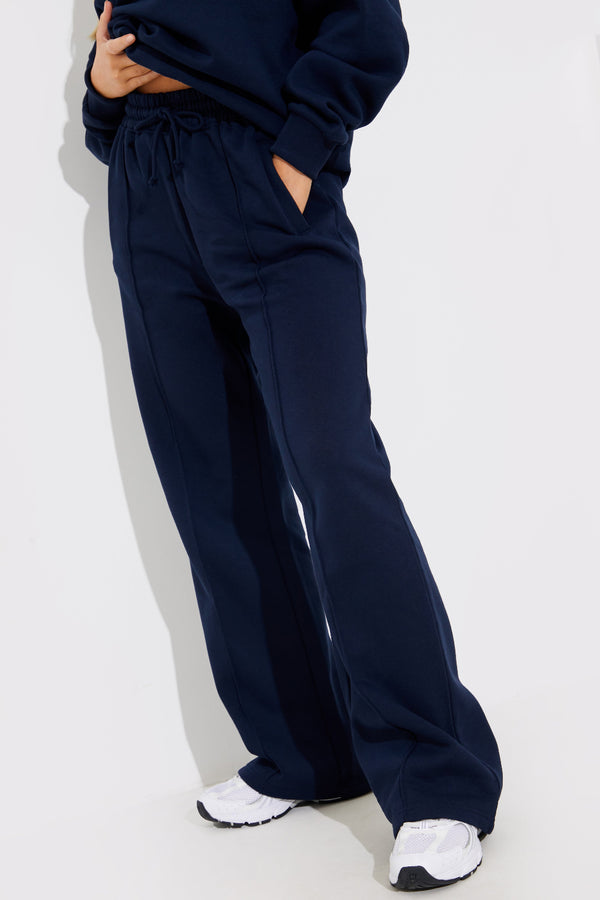 In The Style In The Style Wide Leg Joggers Navy