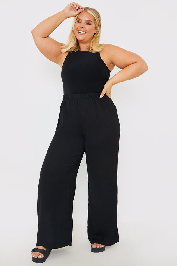 in the style In the Style Wide Leg Trousers Black