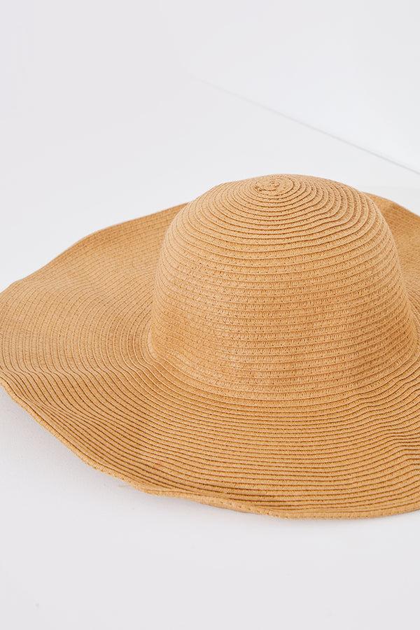 In The Style In The Style Wide Rim Summer Hat Tan