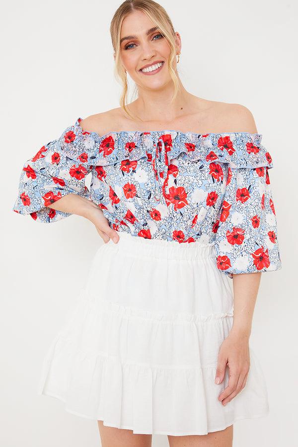 In The Style In The Style Wilderness Skirt White