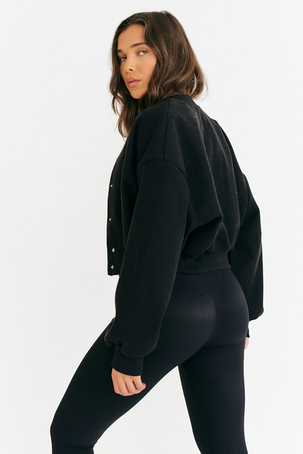 In The Style In The Style Wool Bomber Black