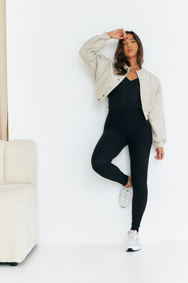 In The Style In The Style Wool Bomber Stone