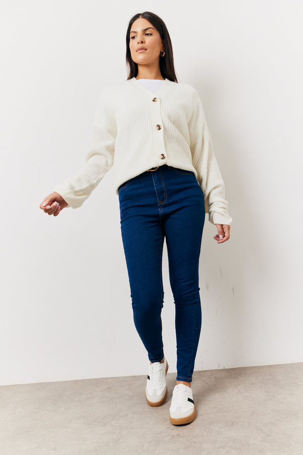 in the style In The Style Indigo Adjustable Skinny Jeans Indigo