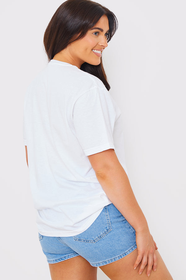 In The Style In The Style It's Coming Home' Slogan Football T-Shirt White