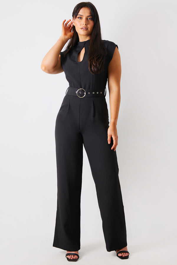 in the style In The Style Key Hole Front Jumpsuit Black