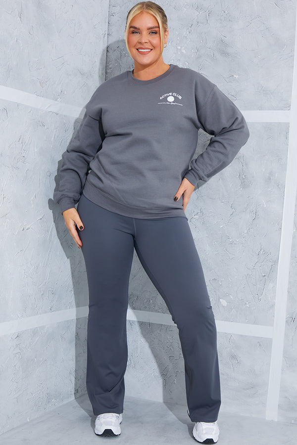 In The Style In The Style Kick Flare Yoga Leggings Black