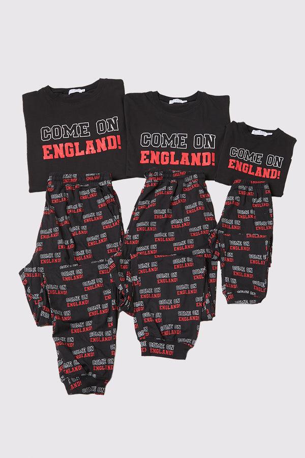 In The Style In The Style Kids Come On England Short Sleeve Pj Set Black