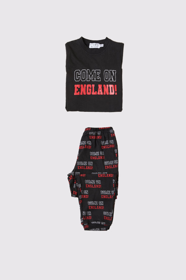 in the style In The Style Kids Come On England Short Sleeve Pj Set Black
